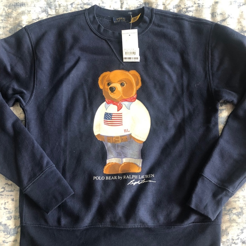 New Women’s XXS Polo Bear Sweatshirt NWT